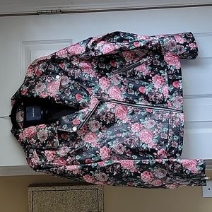 Modcloth floral biker jacket
